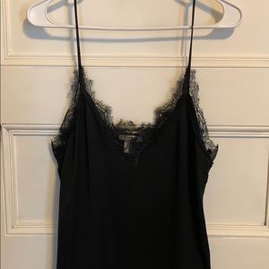 H&M black lace vneck tank